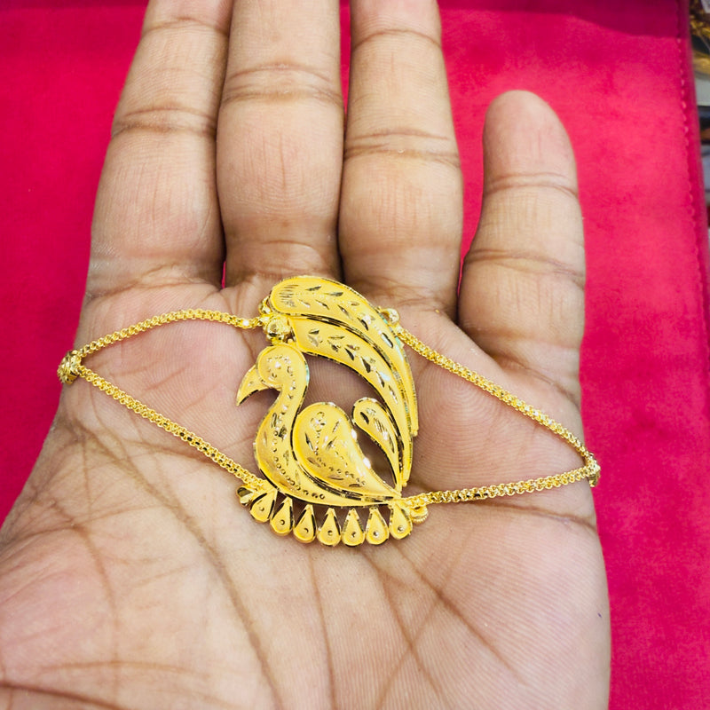 GOLD MANTASHA- RAJLAXMI WGT: 4.680 GM APPROX CERTIFIED BIS HUID HALLMARK 916 22KT GOLD MANTASHA FOR WOMEN (STANDARD ADJUSTABLE SIZE). (V8P8VH)