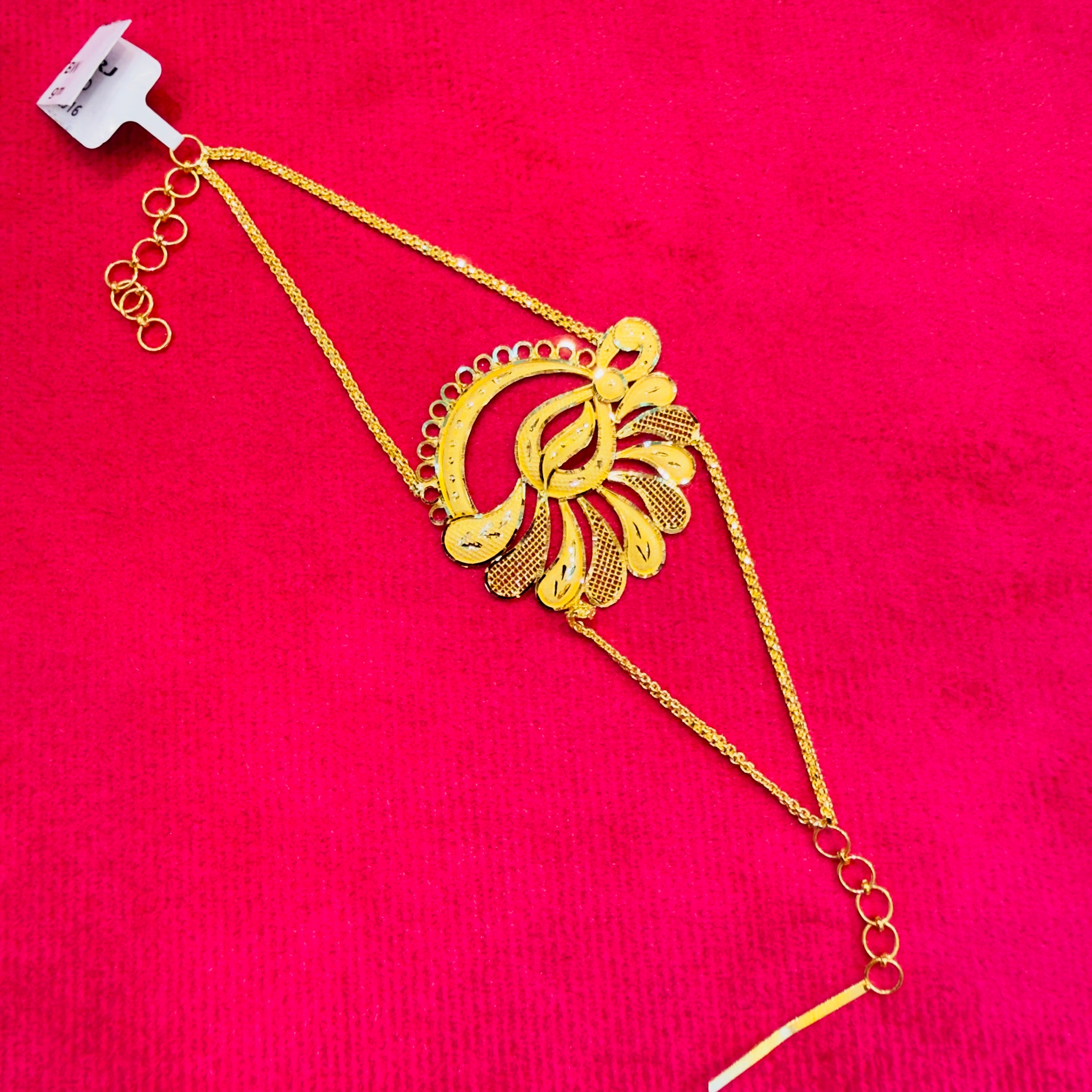 GOLD MANTASHA- RAJLAXMI WGT: 4.670 GM APPROX CERTIFIED BIS HUID HALLMARK 916 22KT GOLD MANTASHA FOR WOMEN (STANDARD ADJUSTABLE SIZE).