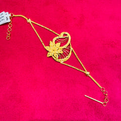 GOLD MANTASHA- RAJLAXMI WGT: 4.570 GM APPROX CERTIFIED BIS HUID HALLMARK 916 22KT GOLD MANTASHA FOR WOMEN (STANDARD ADJUSTABLE SIZE). (D5K41L)