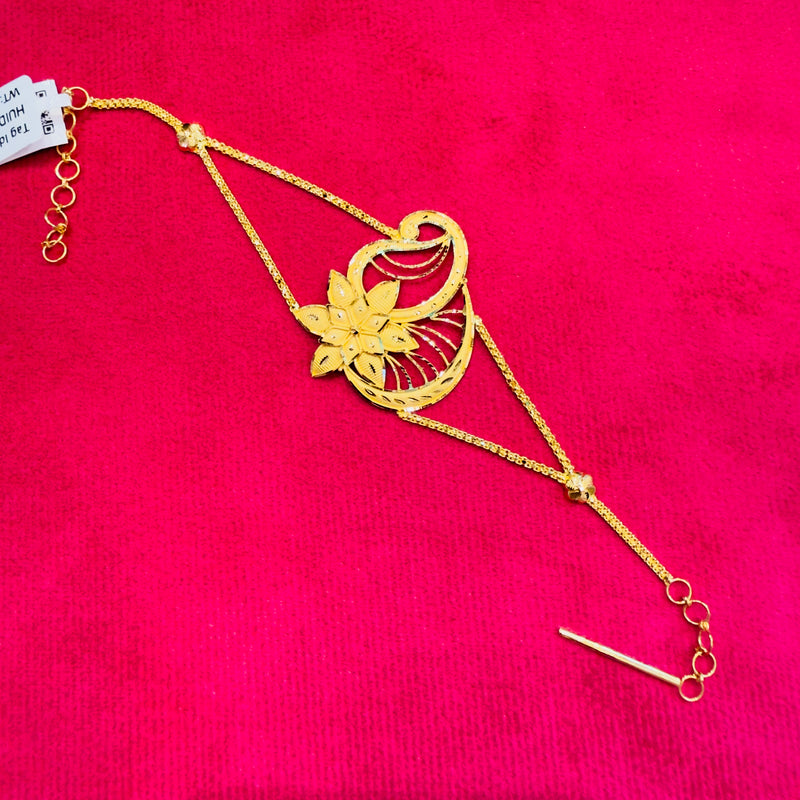 GOLD MANTASHA- RAJLAXMI WGT: 4.570 GM APPROX CERTIFIED BIS HUID HALLMARK 916 22KT GOLD MANTASHA FOR WOMEN (STANDARD ADJUSTABLE SIZE). (D5K41L)
