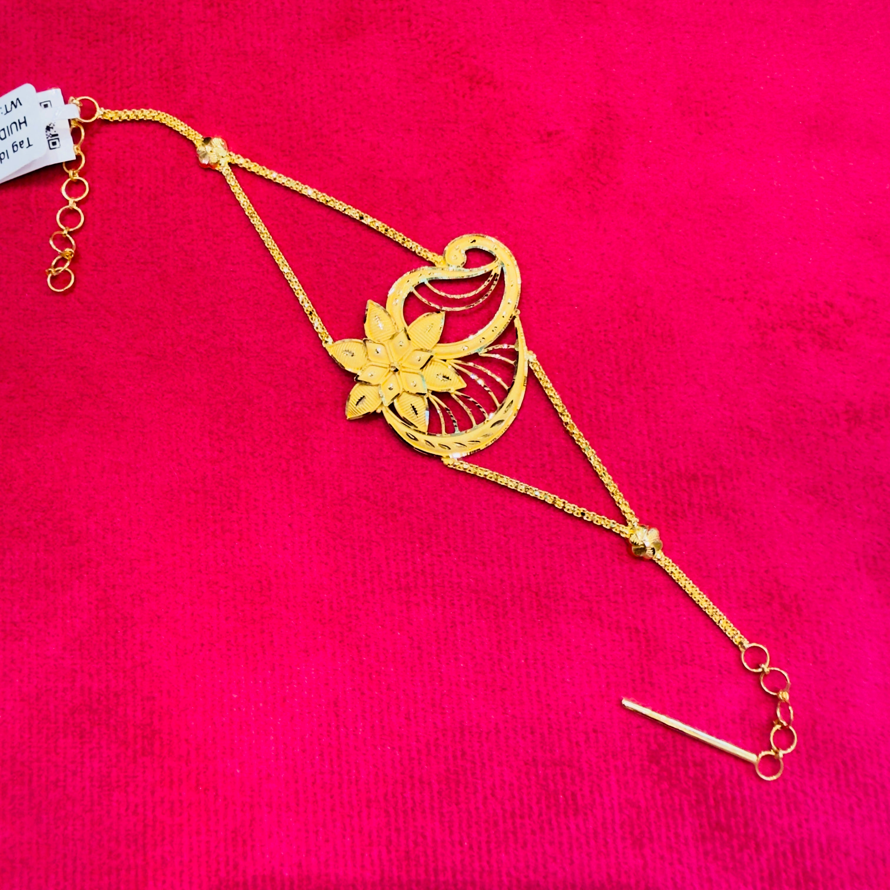 GOLD MANTASHA- RAJLAXMI WGT: 4.570 GM APPROX CERTIFIED BIS HUID HALLMARK 916 22KT GOLD MANTASHA FOR WOMEN (STANDARD ADJUSTABLE SIZE).