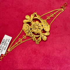 GOLD MANTASHA- RAJLAXMI WGT: 6.770 GM APPROX CERTIFIED BIS HUID HALLMARK 916 22KT GOLD MANTASHA FOR WOMEN (STANDARD ADJUSTABLE SIZE). (6JSM22)