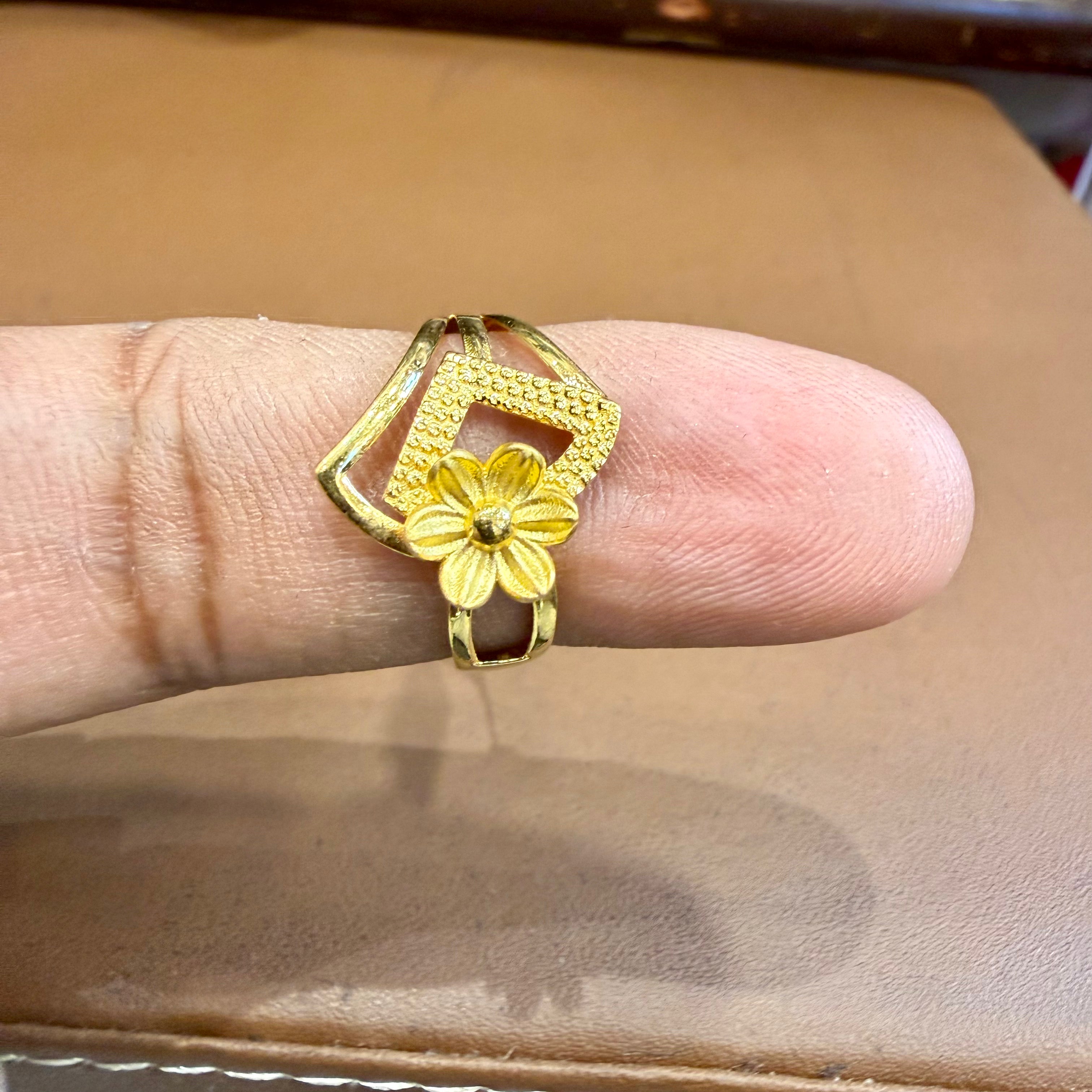 (GLFR) - (SIZE: 14) WGT: 1.830 GM APPROX BIS CERTIFIED HUID HALLMARK 916 22KT GOLD LADIES FINGER RING FOR WOMEN 1 PIECE.