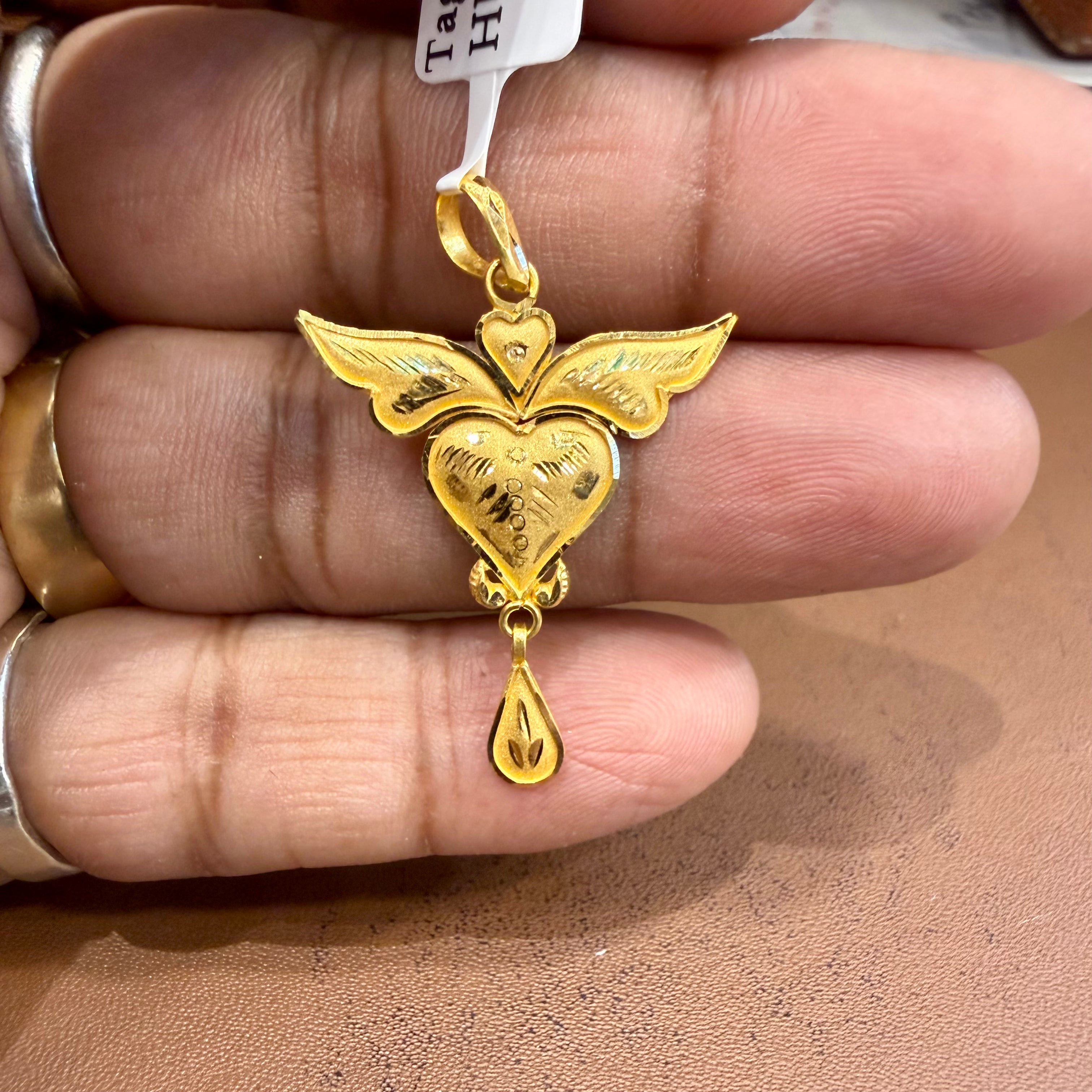 (GLO) WGT: 0.980 GM APPROX BIS CERTIFIED HUID HALLMARK 916 22KT GOLD LOCKET 1 PIECE (SINGLE LOOP) FOR CHAIN.