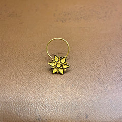 (GNP) WGT: 0.350 GM APPROX BIS CERTIFIED HUID HALLMARK 916 22KT GOLD NOSEPIN (TAR DESIGN) 1 PIECE FOR WOMEN.