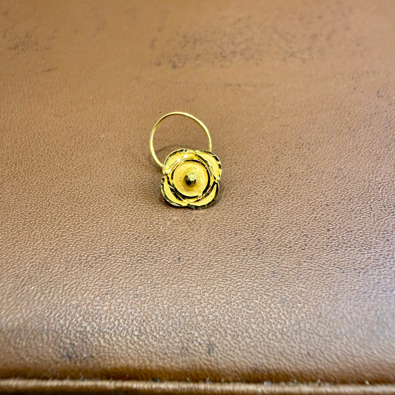 (GNP) WGT: 0.410 GM APPROX BIS CERTIFIED HUID HALLMARK 916 22KT GOLD NOSEPIN (TAR DESIGN) 1 PIECE FOR WOMEN.