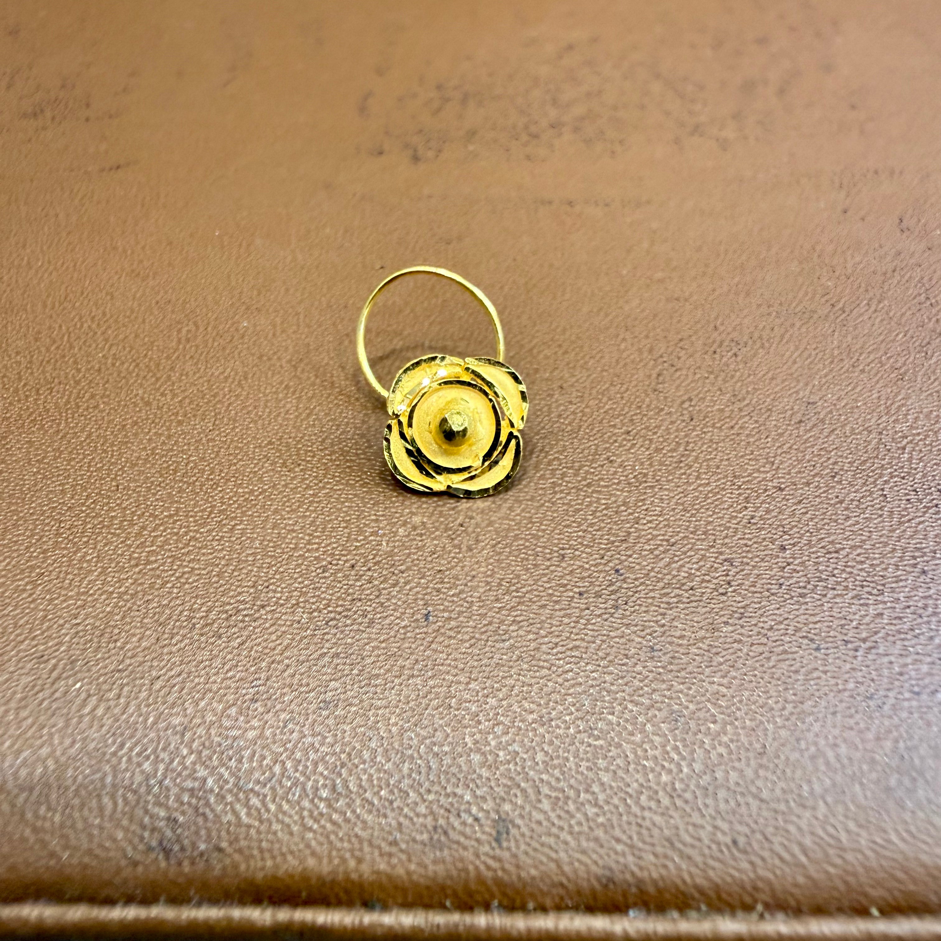 (GNP) WGT: 0.410 GM APPROX BIS CERTIFIED HUID HALLMARK 916 22KT GOLD NOSEPIN (TAR DESIGN) 1 PIECE FOR WOMEN.