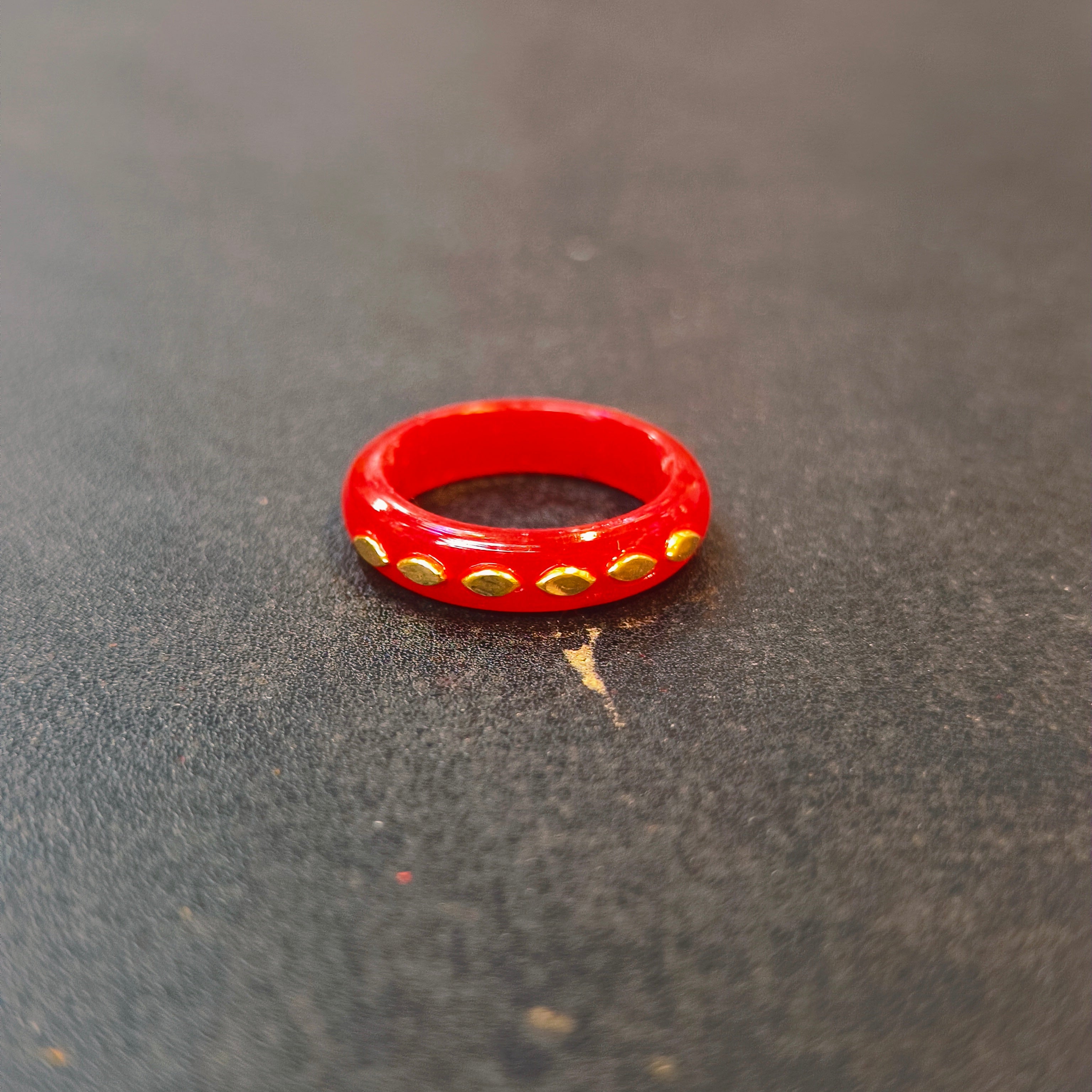 (GPR18) MBBS HALLMARK 18KT GOLD POLA RING 1 PIECE FOR GIFT PURPOSE APPROX WGT: 0.100 GM (GET ANY DESIGN AS PER STOCK GOLD RING)