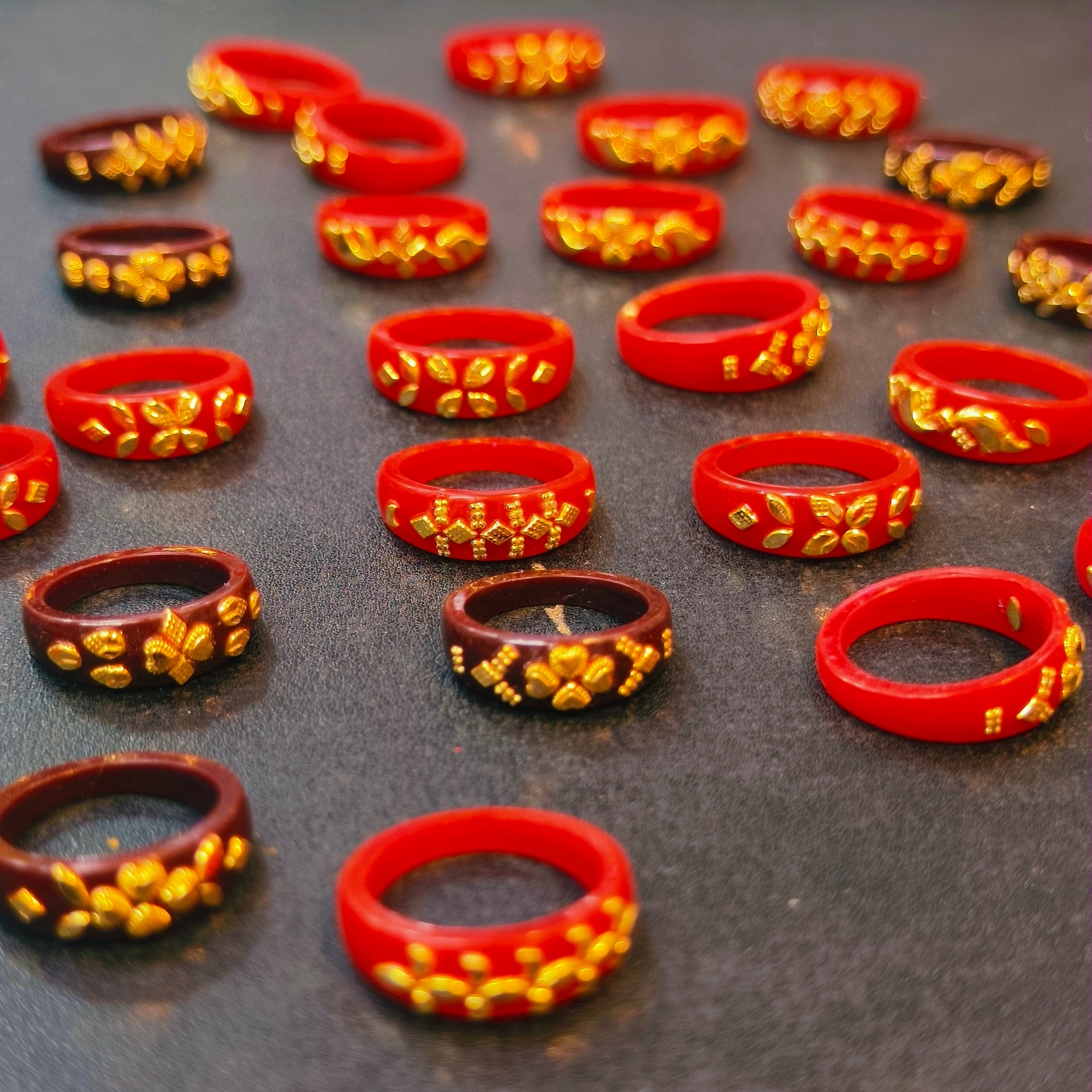 GPR18) PREMIUM MBBS HALLMARK 18KT GOLD POLA RING PIECE FOR GIFT