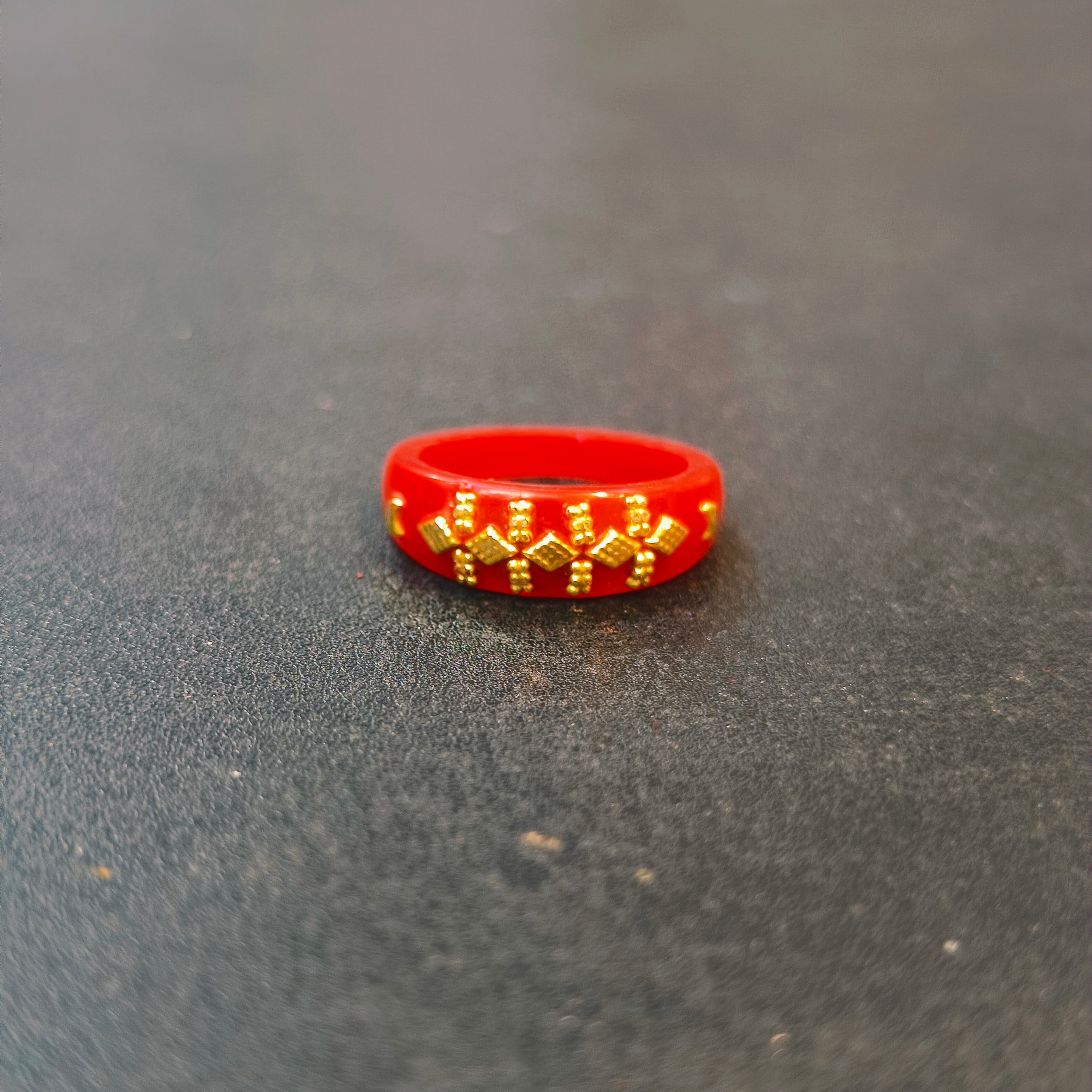 (GPR18) PREMIUM MBBS HALLMARK 18KT GOLD POLA RING 1 PIECE FOR GIFT PURPOSE APPROX WGT: 0.150 GM (GET ANY DESIGN AS PER STOCK GOLD RING)