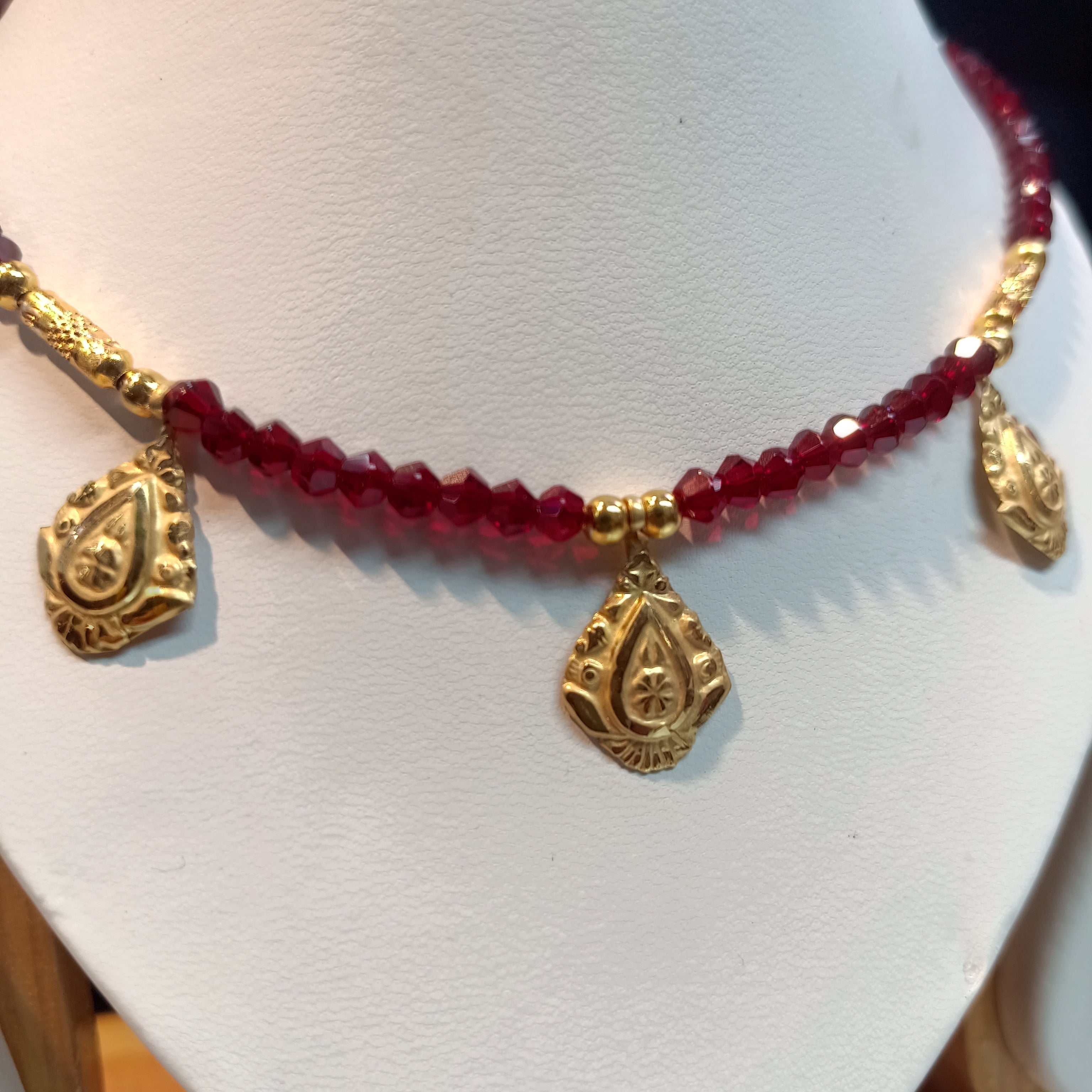 (RP) WGT: 0.670 GM APPROX KDM GOLD SELIHAR THOKAI DESIGN 1 PIECE WITH ADJUSTABLE TASSEL (50 TONCH) FOR GIFT PURPOSE.