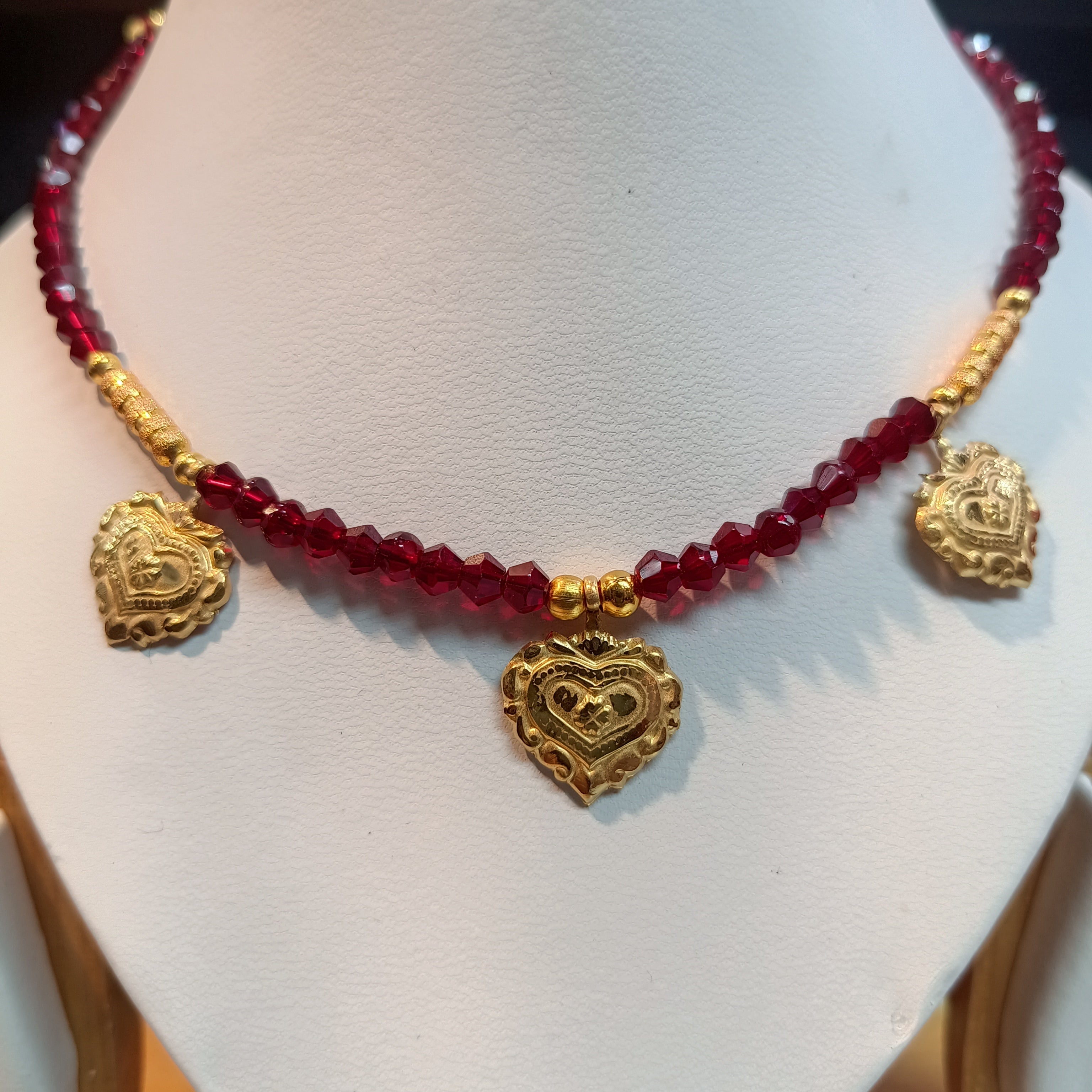 (RP) WGT: 0.700 GM APPROX KDM GOLD SELIHAR M HEART DESIGN 1 PIECE WITH ADJUSTABLE TASSEL (50 TONCH) FOR GIFT PURPOSE.
