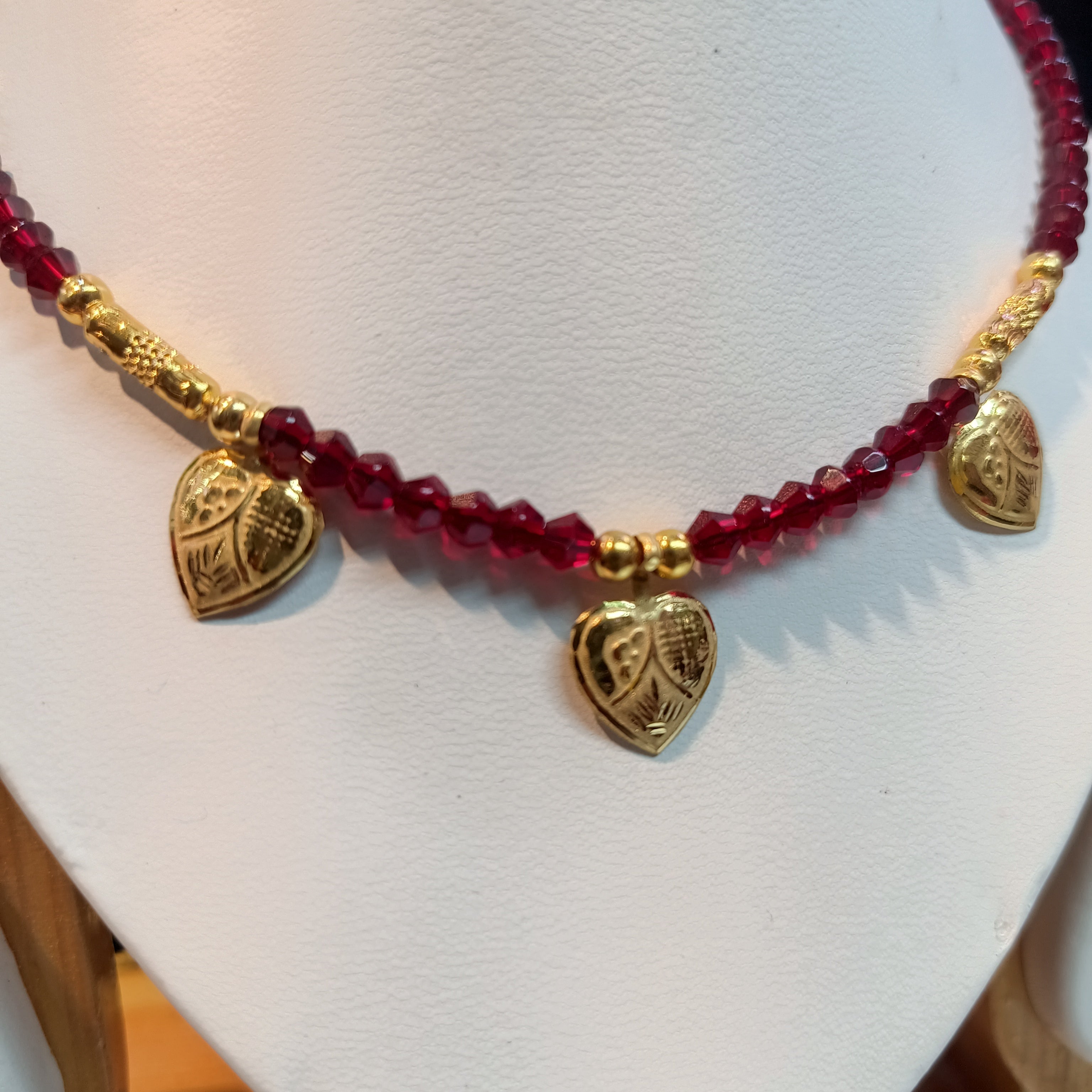 (RP) WGT: 0.500 GM APPROX KDM GOLD SELIHAR B-LOVE DESIGN 1 PIECE WITH ADJUSTABLE TASSEL (50 TONCH) FOR GIFT PURPOSE.