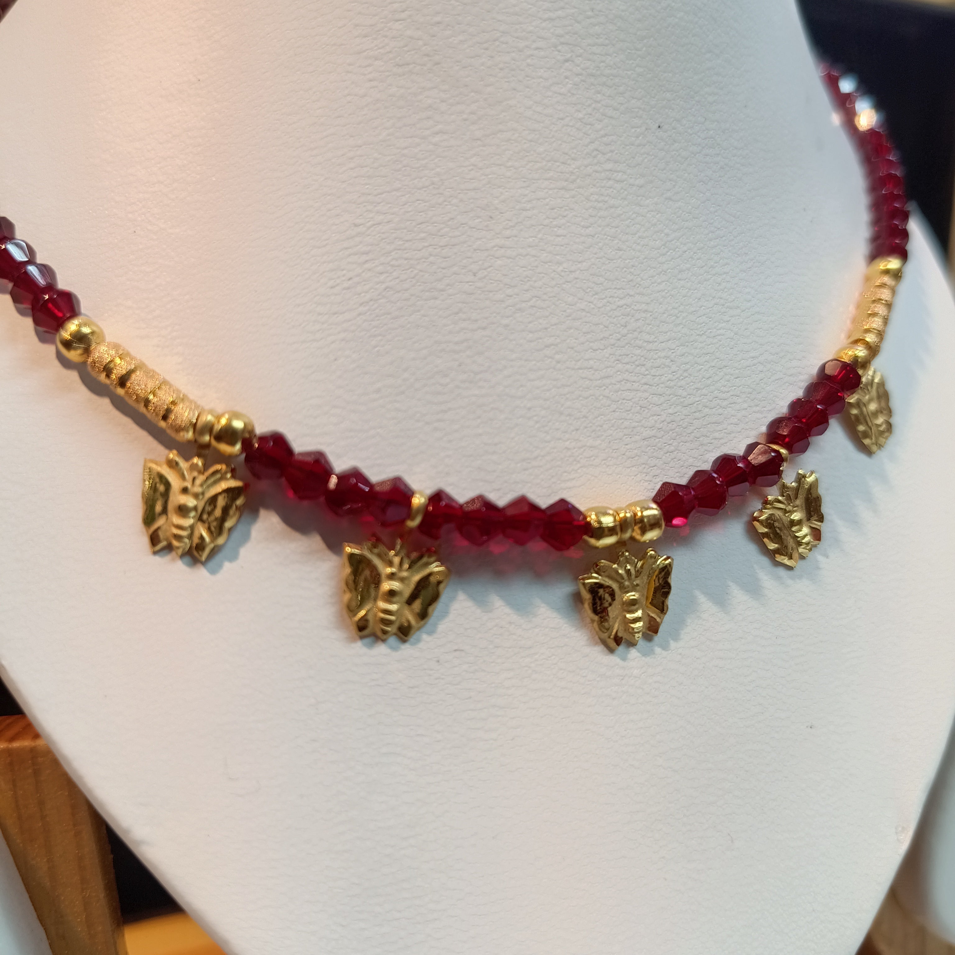 (RP) WGT: 0.630 GM APPROX KDM GOLD SELIHAR BUTTERFLY (S) DESIGN 1 PIECE WITH ADJUSTABLE TASSEL (50 TONCH) FOR GIFT PURPOSE.