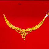 RP WGT: 2.300 GM APPROX BENGALI DESIGN HUID HALLMARK 22KT GOLD NECKLACE 1 PIECE WITH TASSEL.