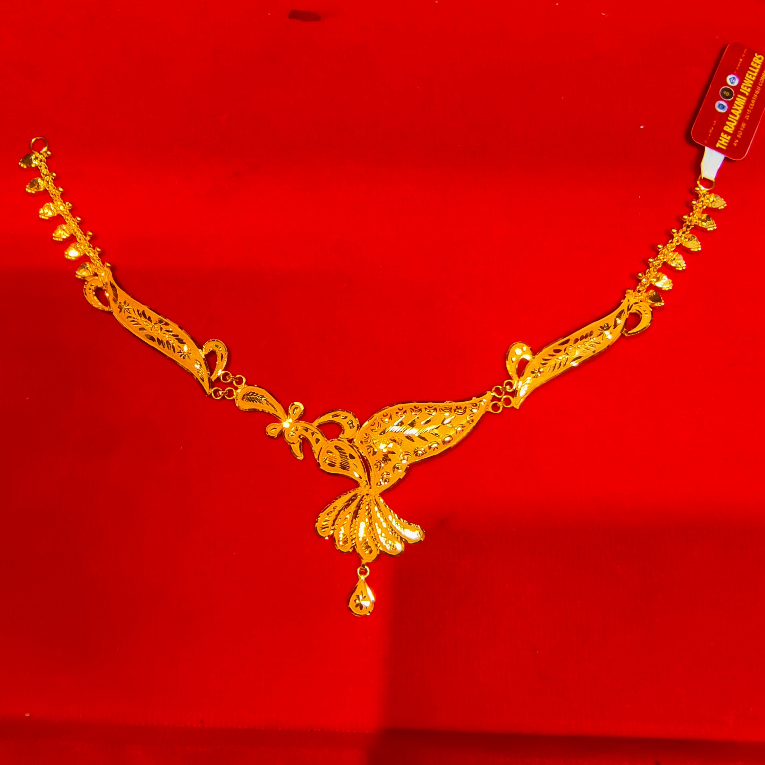 RP WGT: 4.480 GM APPROX BENGALI DESIGN HUID HALLMARK 22KT GOLD NECKLACE 1 PIECE WITH TASSEL.