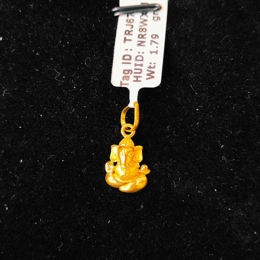 TRJ WGT: 1.970 GM APPROX 22KT HUID HALLMARK GOLD LOCKET 1 PIECE WITH ADJUSTABLE TASSEL.