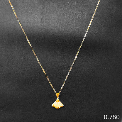 VIRAL TOFU CHAIN (GCS) TRJ WGT: 0.780 GM APPROX 18KT HUID HALLMARK GOLD CHAIN WITH PENDANT 1 PIECE 18 INCH (FOR SPECIAL GIFT ONLY)