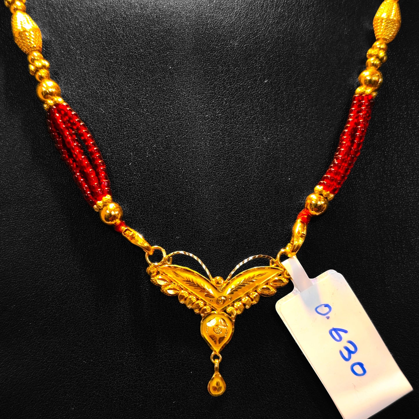 (GPM) TRJ WGT: 0.630 GM APPROX KDM GOLD PENDANT WITH ADJUSTABLE TASSEL 1 PIECE FOR BEST GIFT IN MARRIAGE.