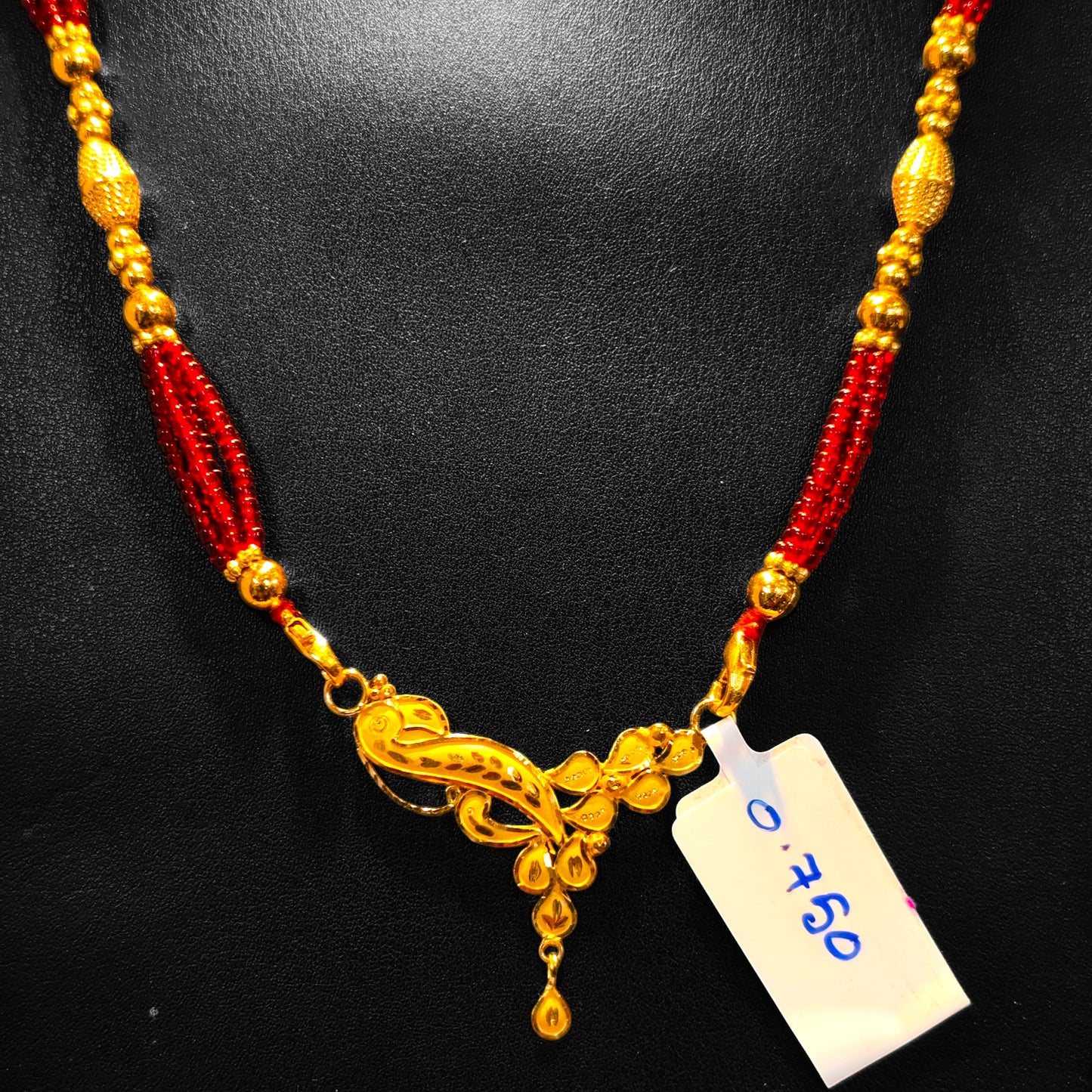 (GPM) TRJ WGT: 0.750 GM APPROX KDM GOLD PENDANT WITH ADJUSTABLE TASSEL 1 PIECE FOR BEST GIFT IN MARRIAGE.