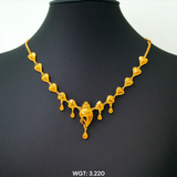(GNC) RAJLAXMI WGT: 3.220 GM APPROX HUID HALLMARK 22KT GOLD NECKLACE 1 PIECE WITH ADJUSTABLE TASSEL.