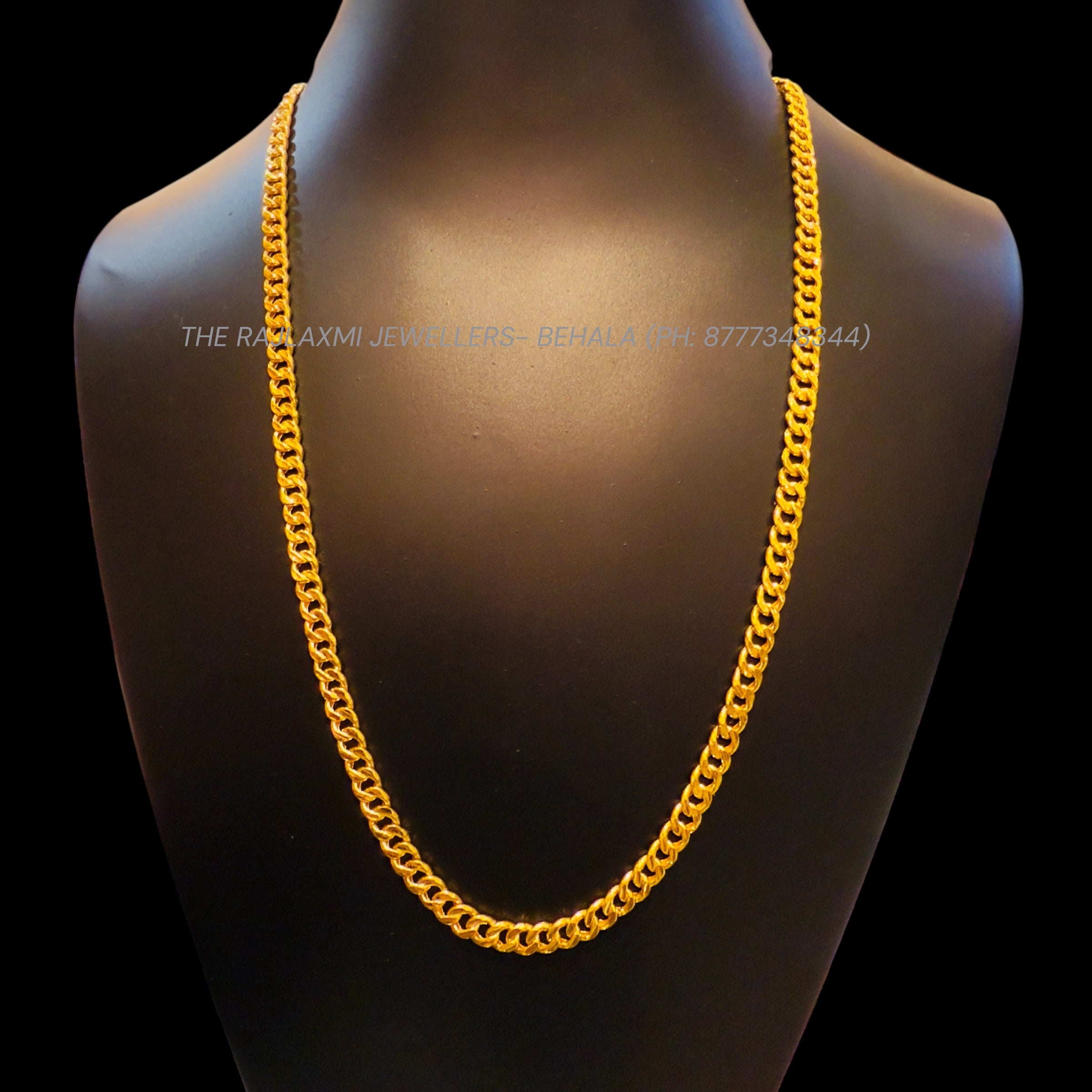 GCH- (HOLLOW BICHE DESIGN) BIS CERTIFIED TRJ WGT: 9.020 GM APPROX HUID HALLMARK 22KT GOLD CHAIN (22 INCH) 1 PIECE FOR MEN & WOMEN.