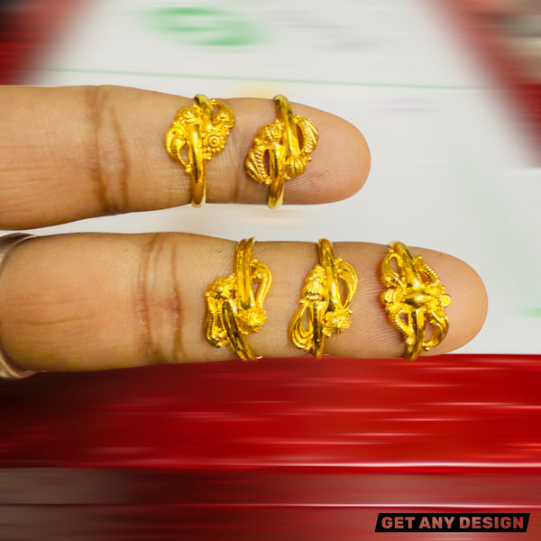 RAJKOT LADIES RING- WGT: 0.400 - 0.490 GM APPROX BIS CERTIFIED HUID HALLMARK 9KT GOLD FINGER RING FOR WOMEN 1 PIECE FOR WOMEN (SUPER LIGHT WEIGHT - NOT FOR REGULAR USE).GET ANY DESIGN AS PER SIZE.