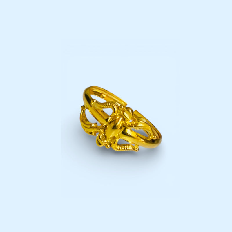 RAJKOT LADIES RING- WGT: 0.400 - 0.490 GM APPROX BIS CERTIFIED HUID HALLMARK 9KT GOLD FINGER RING FOR WOMEN 1 PIECE FOR WOMEN (SUPER LIGHT WEIGHT - NOT FOR REGULAR USE).GET ANY DESIGN AS PER SIZE.