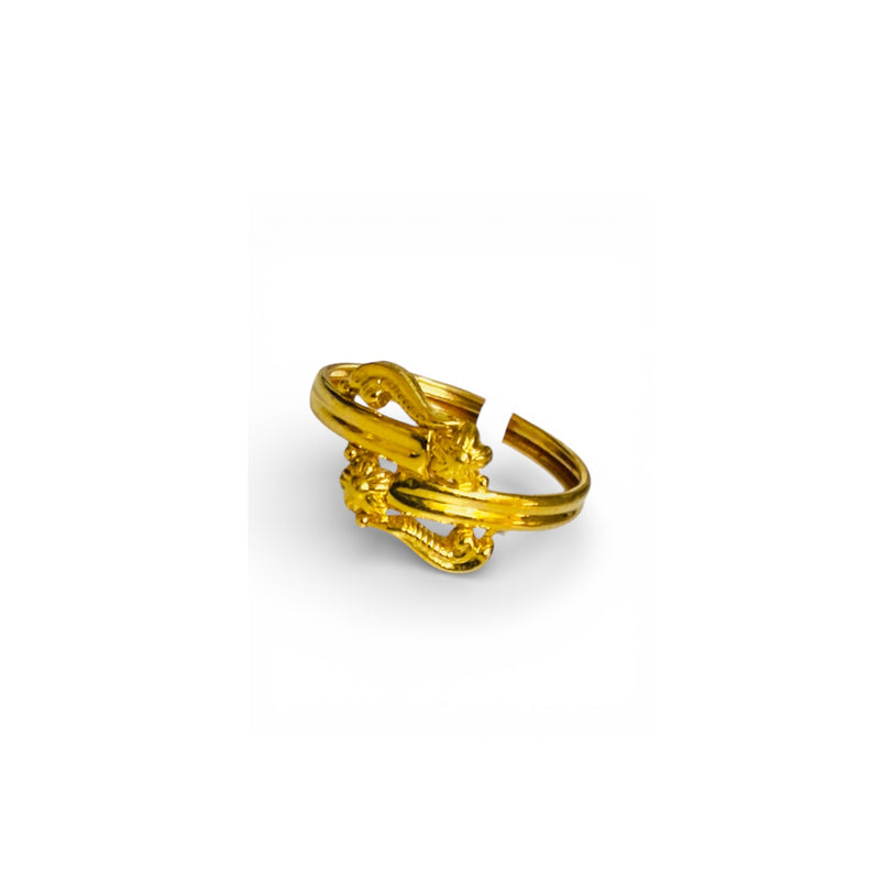 RAJKOT LADIES RING- WGT: 0.400 - 0.490 GM APPROX BIS CERTIFIED HUID HALLMARK 9KT GOLD FINGER RING FOR WOMEN 1 PIECE FOR WOMEN (SUPER LIGHT WEIGHT - NOT FOR REGULAR USE).GET ANY DESIGN AS PER SIZE.