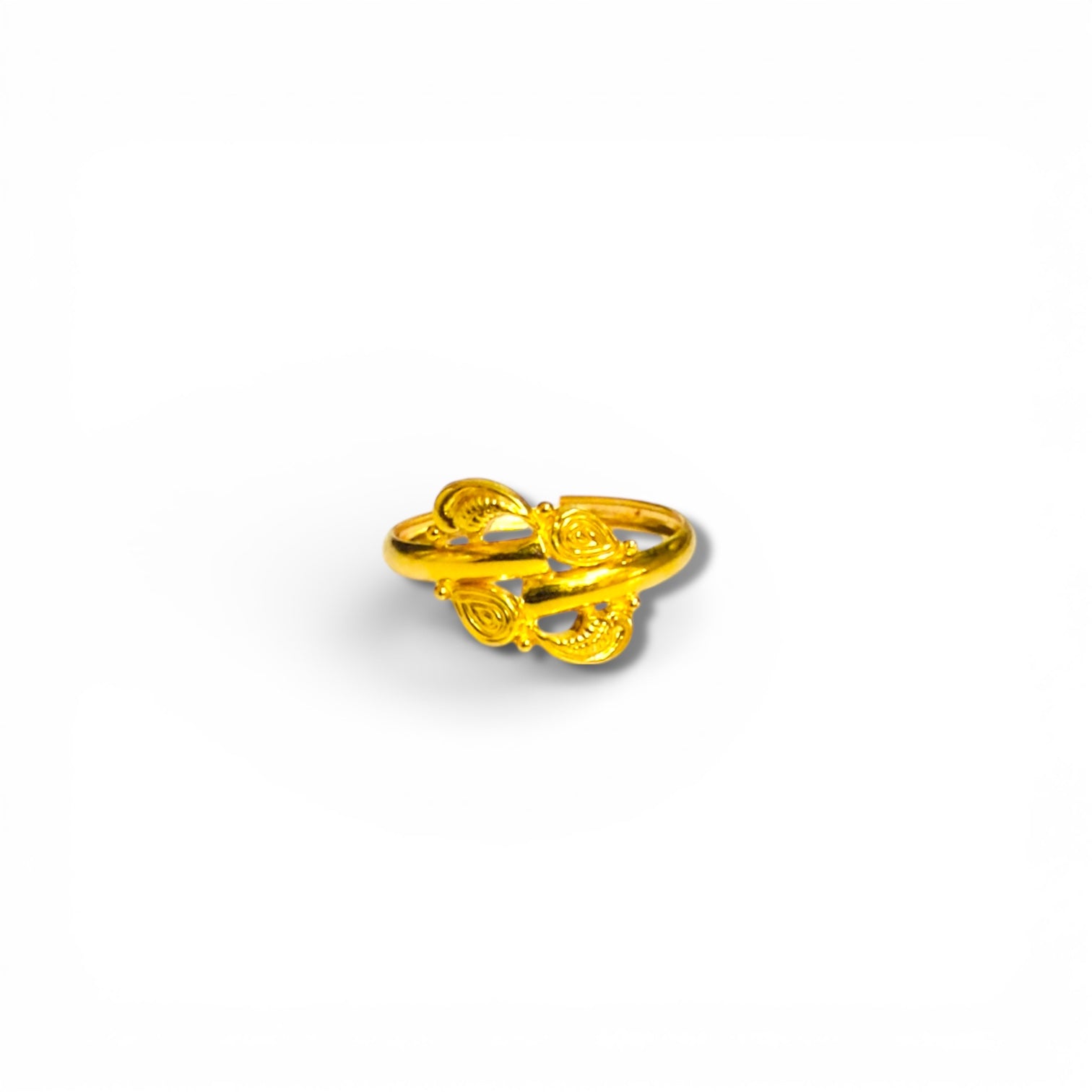 RAJKOT LADIES RING- WGT: 0.460- 0.500 GM APPROX BIS CERTIFIED HUID HALLMARK 9KT GOLD FINGER RING FOR WOMEN 1 PIECE FOR WOMEN (LIGHT WEIGHT - NOT FOR REGULAR USE).GET ANY DESIGN AS PER SIZE.