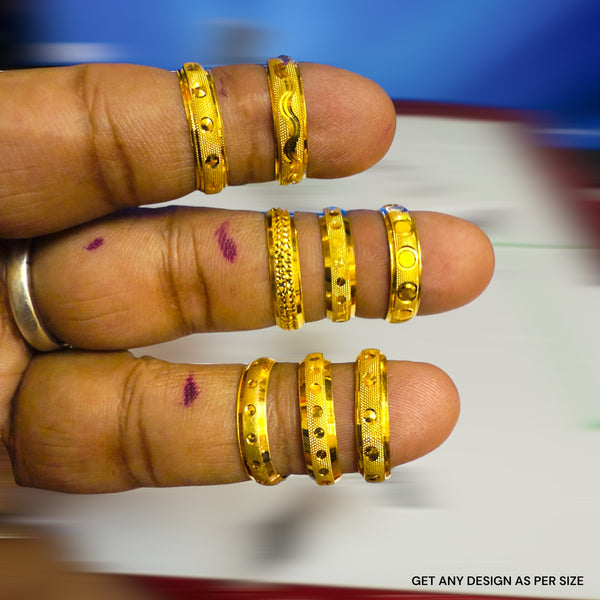 THUMB LADIES RING WGT: 1.110 - 1.190 GM APPROX BIS CERTIFIED HUID HALLMARK 9KT GOLD FINGER RING FOR WOMEN 1 PIECE FOR WOMEN (FOR REGULAR USE).GET ANY DESIGN AS PER SIZE.