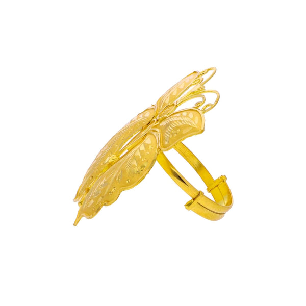 MADE TO ORDER (GFR22) BIS CERTIFIED HUID HALLMARK 916 22KT GOLD FINGER RING (ADJUSTABLE FREE SIZE) WGT: 3.900 GM APPROX (1 PIECE) FOR WOMEN (BLUE TAG PREMIUM SEGMENT JEWELLERY) -DELIVERY IN 25 DAYS.