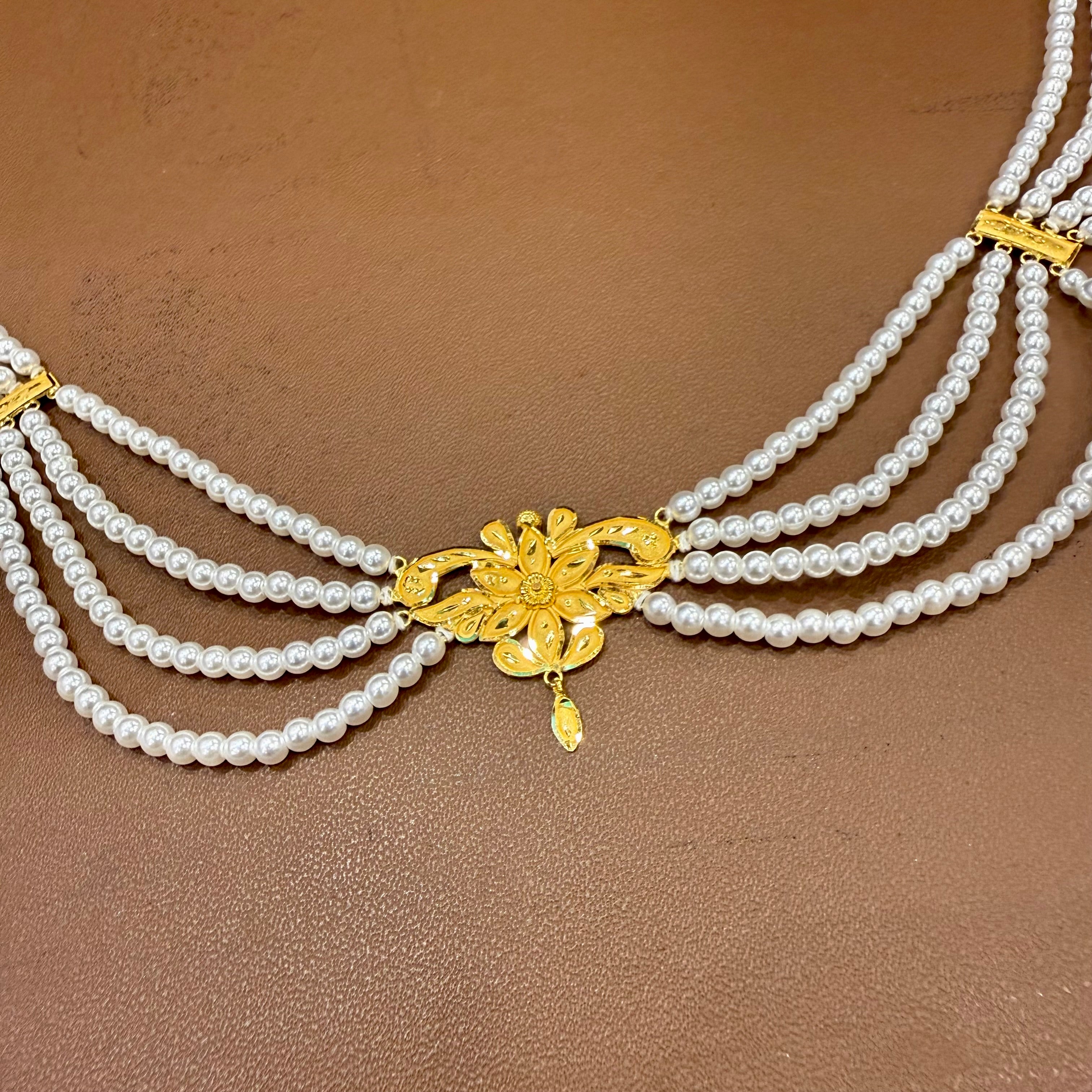 (GMJ)- WGT: 2.180 GM APPROX BIS CERTIFIED HUID HALLMARK 916 22KT GOLD MOTI NECKLACE 1 PIECE WITH ADJUSTABLE TASSEL.