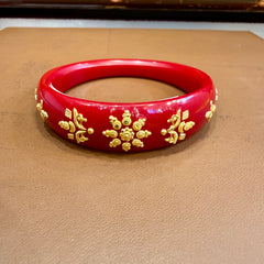 GPB22K- (SIZE-24) WGT: 0.760 GM APPROX BIS CERTIFIED HUID HALLMARK 916 22KT GOLD BRACELET POLA BADHANO 1 PIECE FOR WOMEN.