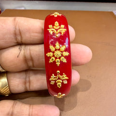 GPB22K- (SIZE-24) WGT: 0.760 GM APPROX BIS CERTIFIED HUID HALLMARK 916 22KT GOLD BRACELET POLA BADHANO 1 PIECE FOR WOMEN.