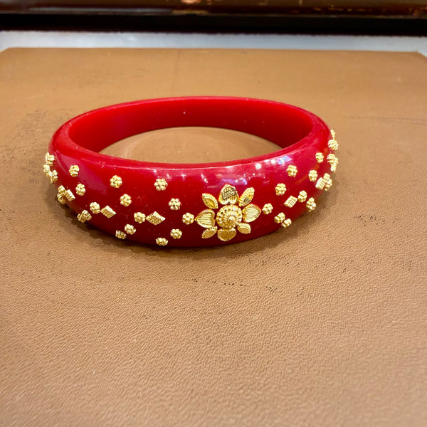 GPB22K- (SIZE-24) WGT: 0.880 GM APPROX BIS CERTIFIED HUID HALLMARK 916 22KT GOLD BRACELET POLA BADHANO 1 PIECE FOR WOMEN.