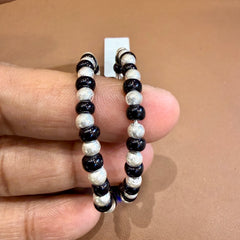 BABY JEWELLERY- (WGT: 7 TO 8 GM APPROX) 625 SILVER BABY BANGLE NAZAR (EVIL EYE PROTECTION) FOR BABY 1 PAIR WITH ADJUSTABLE SIZE FROM NEW BORN TO 2 YEARS - SPECIAL FOR GIFTING IN SPECIAL OCCASSION.
