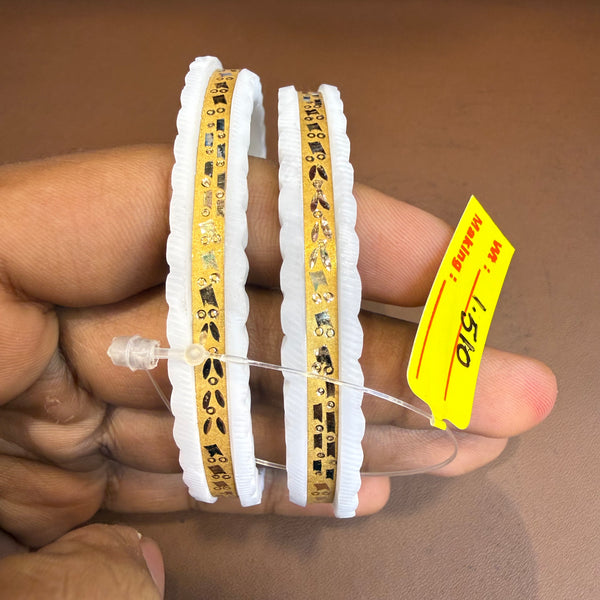 GSB22K- (SIZE:25) WGT: 1.510 GM APPROX HUID HALLMARK 22KT GOLD SAKHA BADHANO BANGLES 1 PAIR DESIGN FOR REGULAR USE.