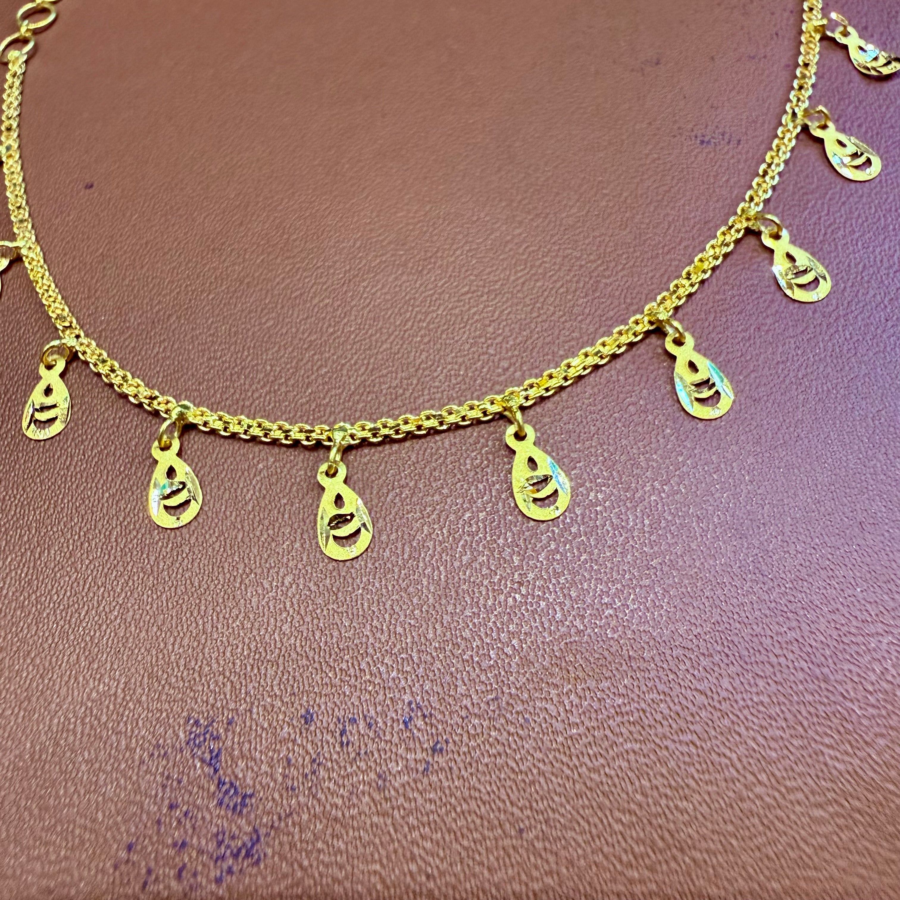 GOLD WRISTLET-  8 INCH (WGT: 2.550 GM APPROX) BIS CERTIFIED HUID HALLMARK 916 22KT GOLD WRISTLET 1 PIECE FOR WOMEN (ADJUSTABLE HOOP).