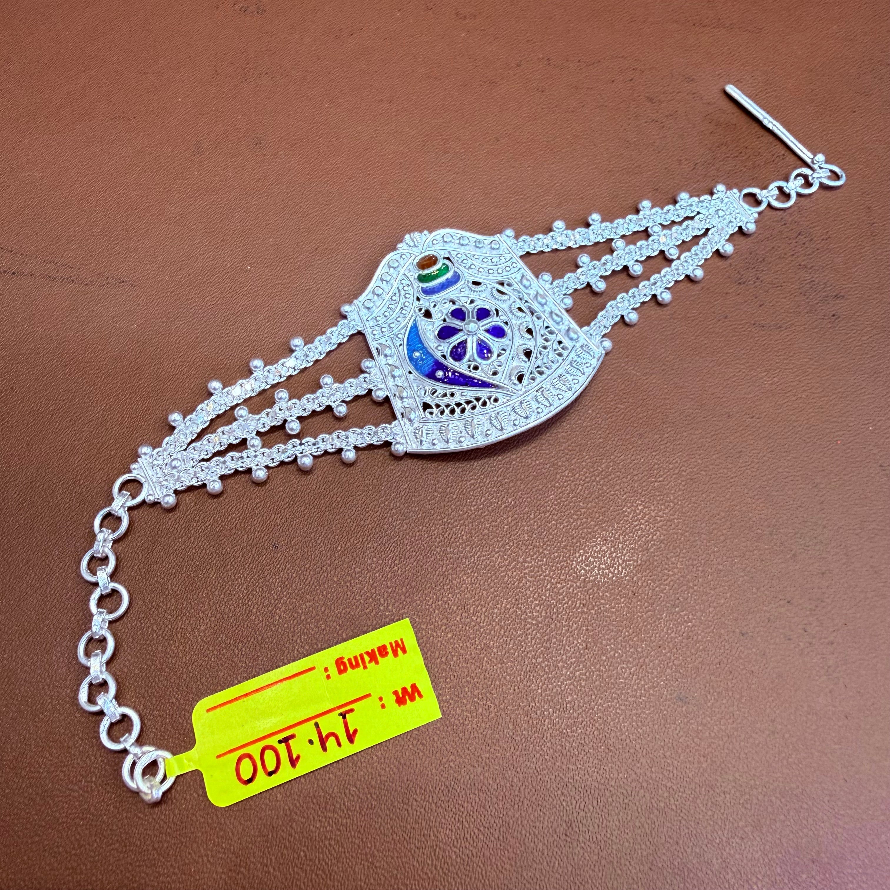SILVER MANTASHA- BIS CERTIFIED ORIGINAL HALLMARK 925 SILVER BRIDAL MANTASHA WGT: 14.100 GRAM 1 PIECE FOR WOMEN.