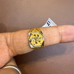 GENTS RING- SIZE:21 (WGT: 2.990 GM APPROX) BIS CERTIFIED HUID HALLMARK 916 22KT GOLD GENTS FINGER RING FOR MEN 1 PIECE.(AHZ5NA)
