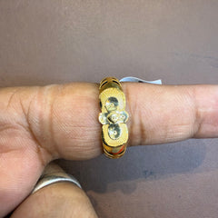 GENTS RING- SIZE:23 (WGT: 2.400 GM APPROX) BIS CERTIFIED HUID HALLMARK 916 22KT GOLD GENTS FINGER RING FOR MEN 1 PIECE.(6YVG5N)
