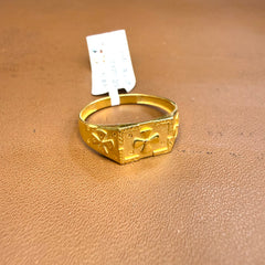 GENTS RING- SIZE:22 (WGT: 2.060 GM APPROX) BIS CERTIFIED HUID HALLMARK 916 22KT GOLD GENTS FINGER RING FOR MEN 1 PIECE.(A534SP)