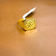 GENTS RING- SIZE:23 (WGT: 2.290 GM APPROX) BIS CERTIFIED HUID HALLMARK 916 22KT GOLD GENTS FINGER RING FOR MEN 1 PIECE.(WG5D8X)