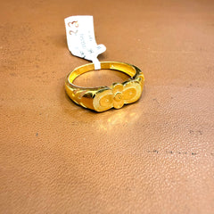 GENTS RING- SIZE:23 (WGT: 2.400 GM APPROX) BIS CERTIFIED HUID HALLMARK 916 22KT GOLD GENTS FINGER RING FOR MEN 1 PIECE.(6YVG5N)
