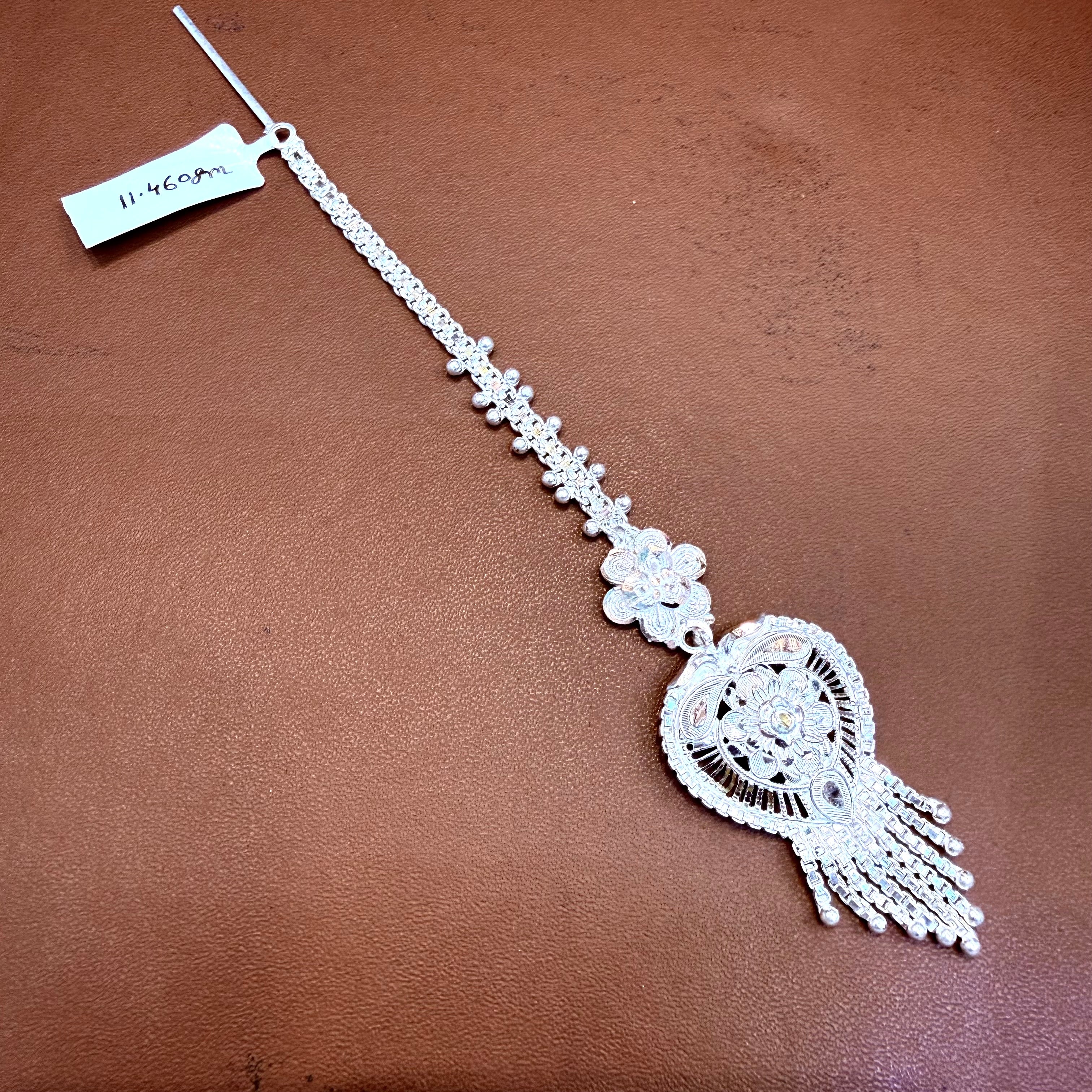 SILVER TICKLY- (WGT: 11.460 GM APPROX) ORIGINAL 625 SILVER BRIDAL TICKLY (MANGTIKA) 1 PIECE FOR WOMEN.
