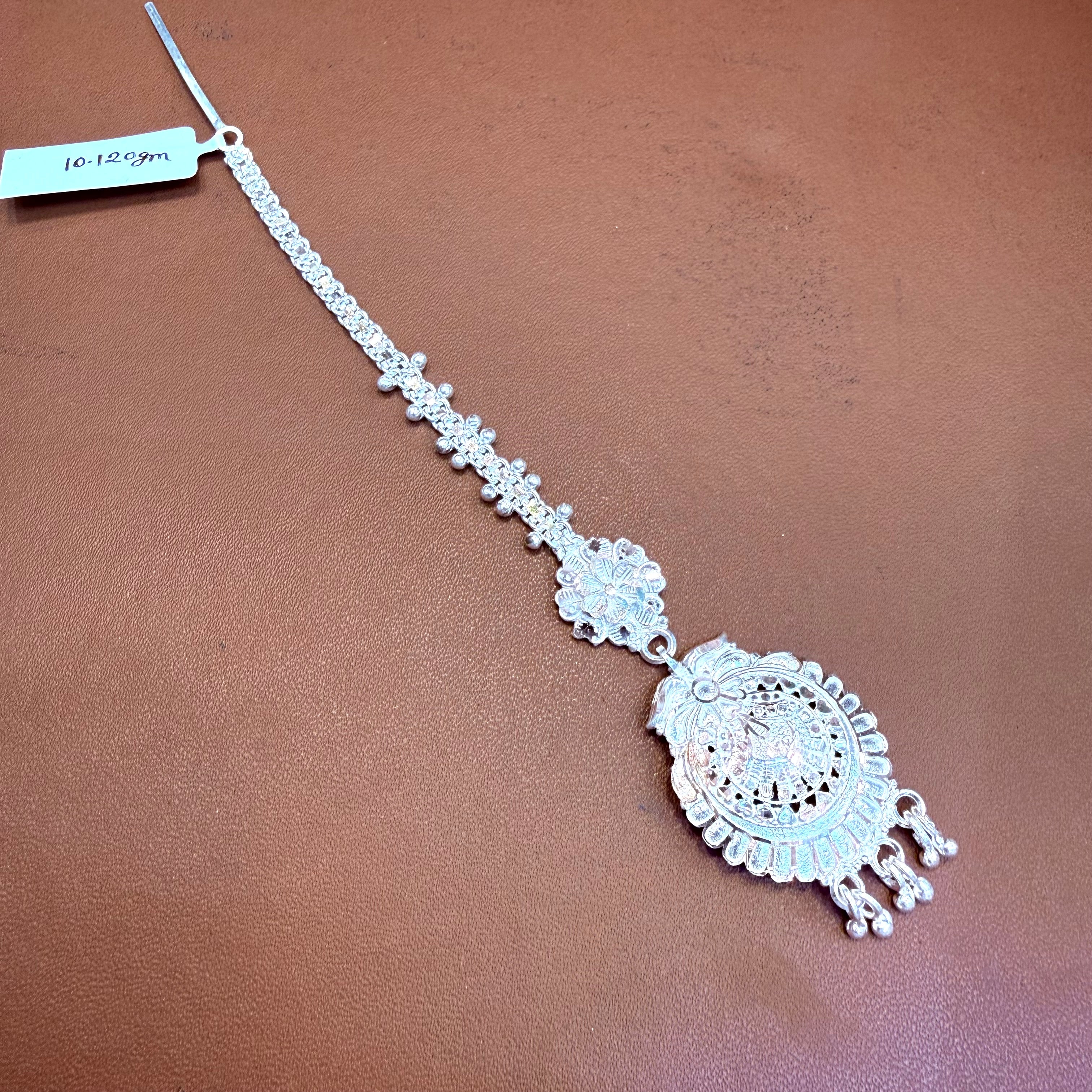 SILVER TICKLY- (WGT: 10.120 GM APPROX) ORIGINAL 625 SILVER BRIDAL TICKLY (MANGTIKA) 1 PIECE FOR WOMEN.