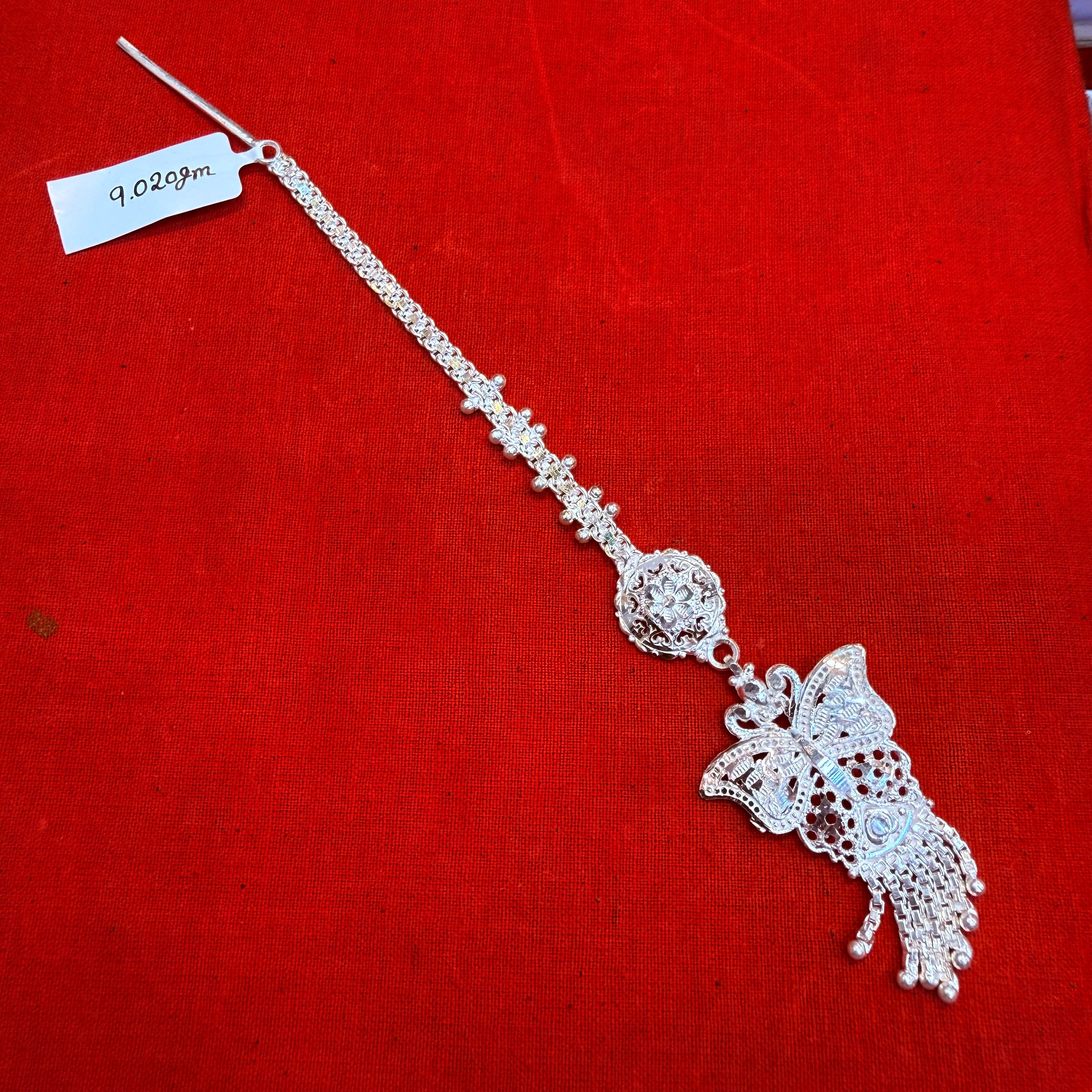 SILVER TICKLY- (WGT: 9.020 GM APPROX) ORIGINAL 625 SILVER BRIDAL TICKLY (MANGTIKA) 1 PIECE FOR WOMEN.