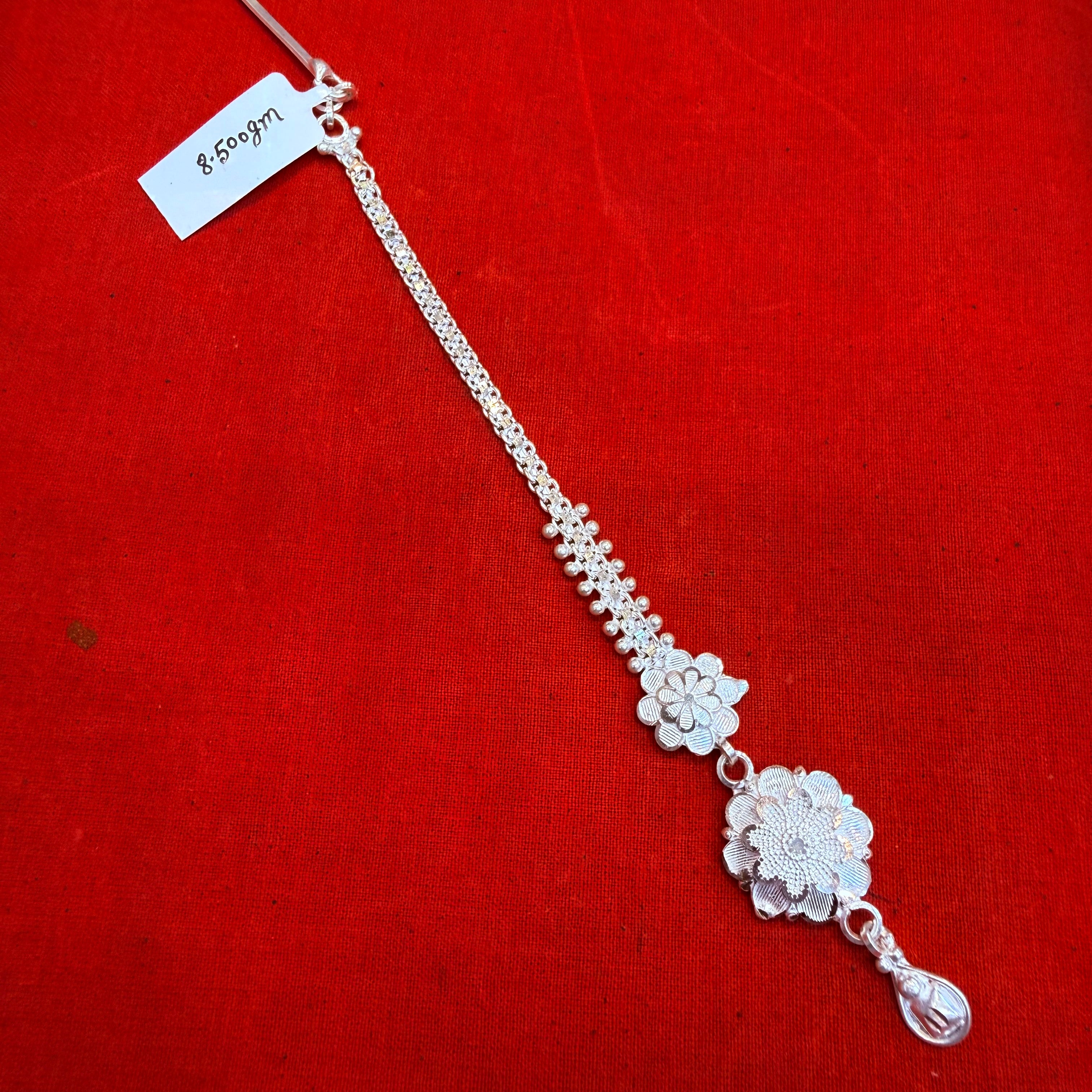 SILVER TICKLY- (WGT: 8.500 GM APPROX) ORIGINAL 625 SILVER BRIDAL TICKLY (MANGTIKA) 1 PIECE FOR WOMEN.