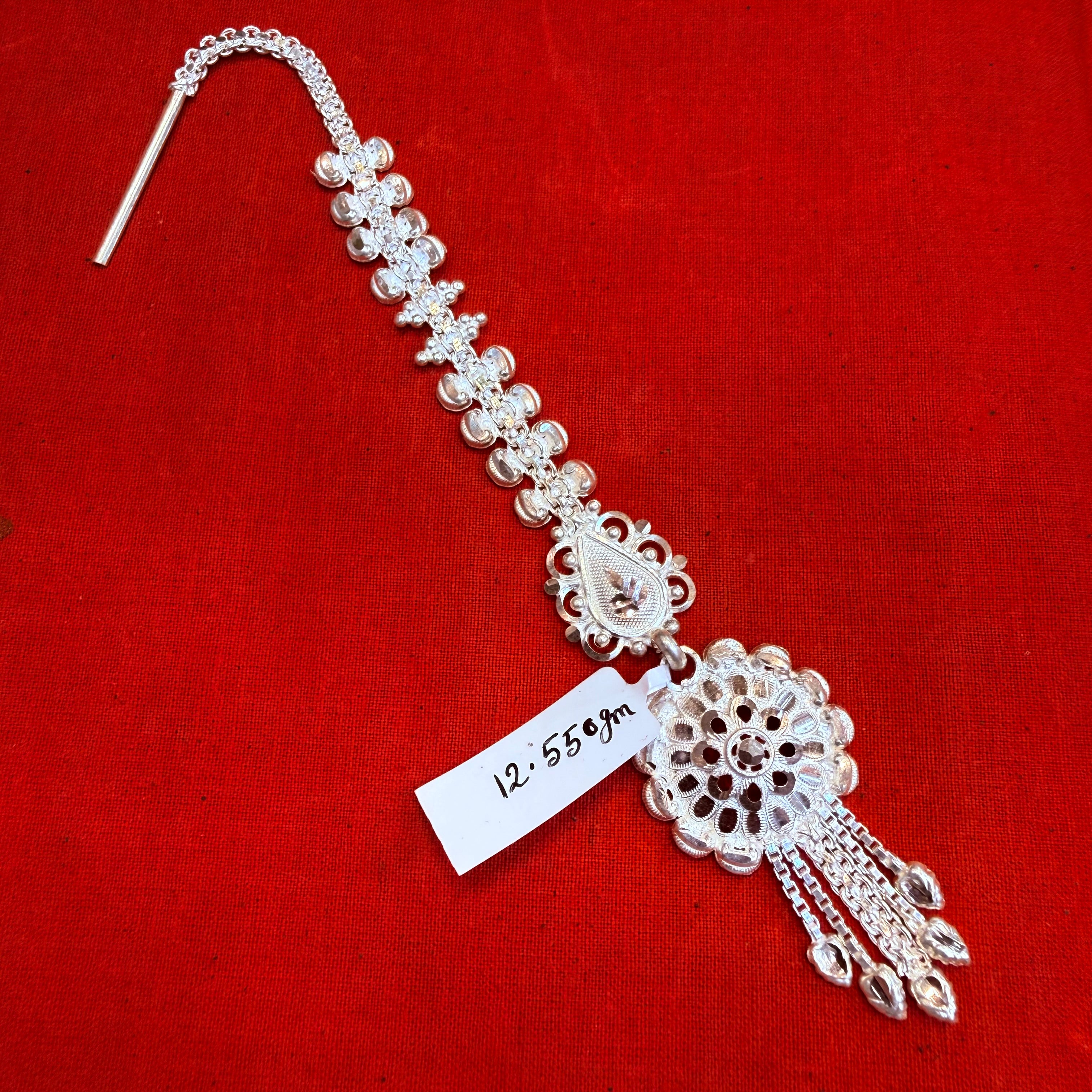 SILVER TICKLY- (WGT: 12.550 GM APPROX) ORIGINAL 625 SILVER BRIDAL TICKLY (MANGTIKA) 1 PIECE FOR WOMEN.
